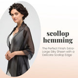 Sheer Shimmer Evening Lightweight Stole - Shawls & Wraps