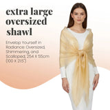 Sheer Shimmer Evening Lightweight Stole - Shawls & Wraps