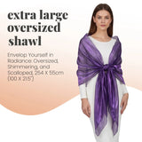 Sheer Shimmer Evening Lightweight Stole - Shawls & Wraps