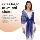 Sheer Shimmer Evening Lightweight Stole - Shawls & Wraps