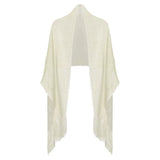 Shimmering Lurex Scarf Fishnet Evening Shawl Scarves - Ivory - Shawls & Wraps
