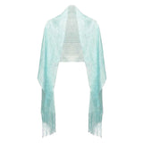 Shimmering Lurex Scarf Fishnet Evening Shawl Scarves - Mint - Shawls & Wraps