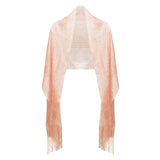 Shimmering Lurex Scarf Fishnet Evening Shawl Scarves - Peach - Shawls & Wraps