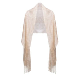 Shimmering Lurex Scarf Fishnet Evening Shawl Scarves - Rose Gold - Shawls & Wraps