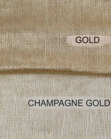 Champagne gold shimmering lurex fishnet color palette.