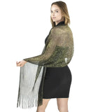 Shimmering Lurex Scarf Fishnet Evening Shawl Scarves - Shawls & Wraps
