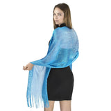 Shimmering Lurex Scarf Fishnet Evening Shawl Scarves - Shawls & Wraps