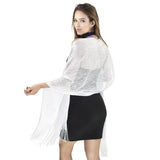 Shimmering Lurex Scarf Fishnet Evening Shawl Scarves - Shawls & Wraps