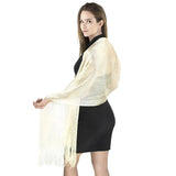 Shimmering Lurex Scarf Fishnet Evening Shawl Scarves - Shawls & Wraps