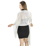 Shimmering Lurex Scarf Fishnet Evening Shawl Scarves - Shawls & Wraps