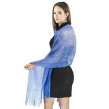 Shimmering Lurex Scarf Fishnet Evening Shawl Scarves - Shawls & Wraps