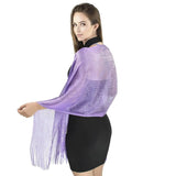 Shimmering Lurex Scarf Fishnet Evening Shawl Scarves - Shawls & Wraps