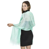 Shimmering Lurex Scarf Fishnet Evening Shawl Scarves - Shawls & Wraps