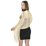 Shimmering Lurex Scarf Fishnet Evening Shawl Scarves - Shawls & Wraps