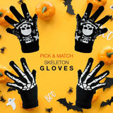 Skull Gloves for Boys with Skeleton Design