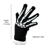 Full Finger Winter Knit Magic Gloves with Skeleton Design for Boys