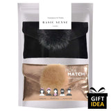 Small Envelope PomPom Clutch Bag with makeup bags