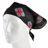 Small Union Jack Print Black Hat - Stylish British Charm