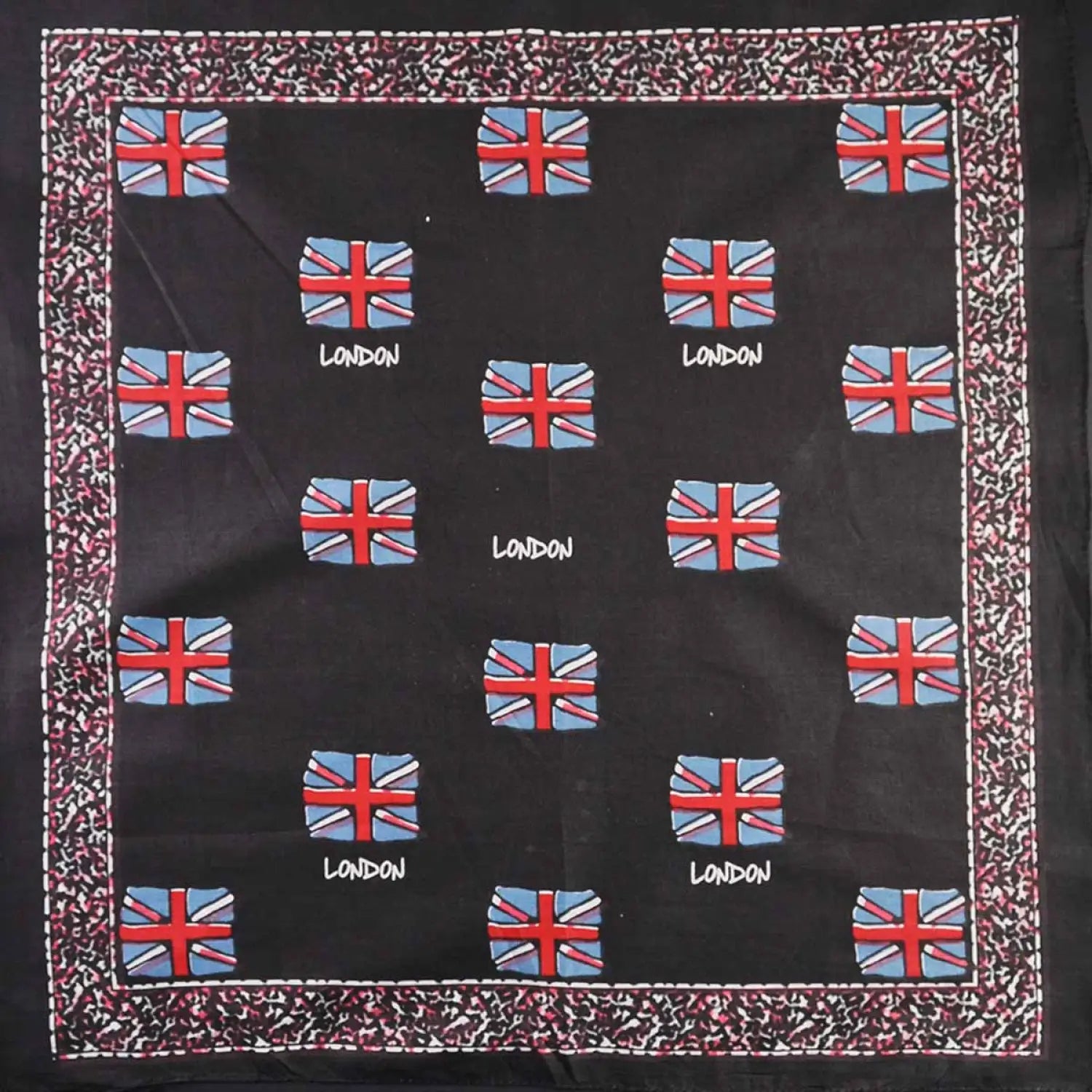 Small Union Jack Print Black Bandana - Stylish British Charm