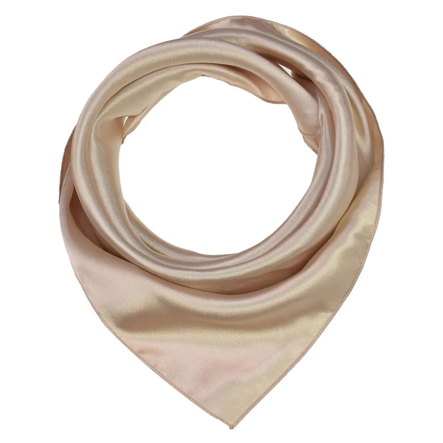 Beige satin square scarf - Smooth Satin Small Square Scarf