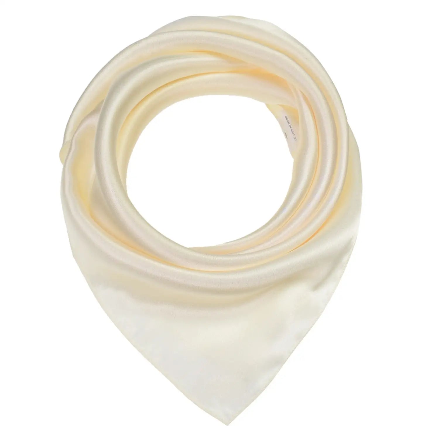 Silk satin square scarf with white and yellow design