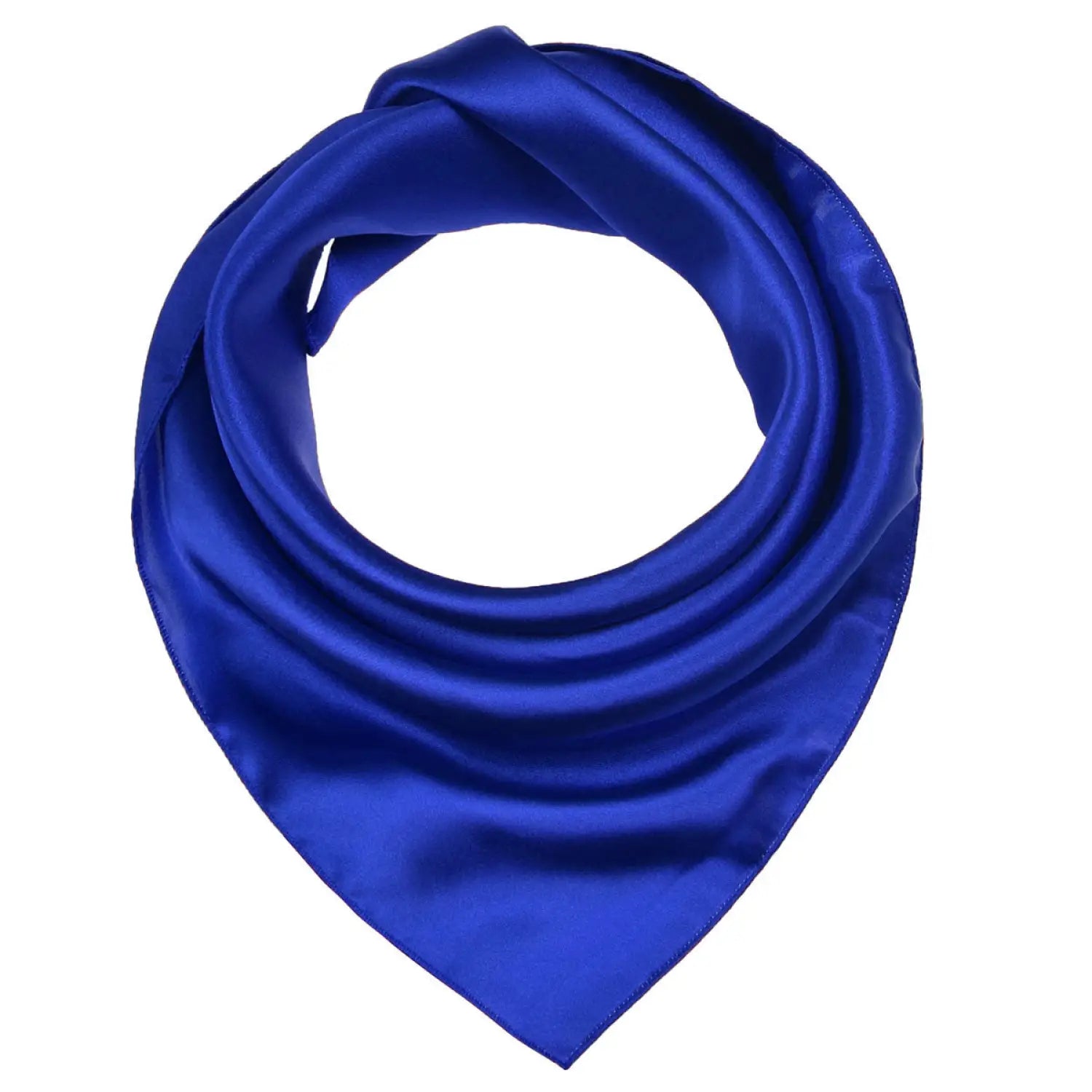 Blue silk satin square scarf - Smooth Satin Small Square Scarf