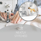 Woman sewing Soft Satin Multi Dog Breed Print Unisex Scarf