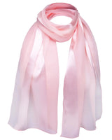 Pink satin stripe scarf on white background - Solid Shimmering Satin Stripe Scarf - Lightweight