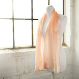 Pink satin stripe scarf on a mannequin - Solid Shimmering Satin Stripe Scarf.