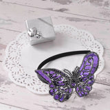 Purple butterfly alice headband with black beads, Sparkling Butterfly Alice Headband with Sequins & Spangles.