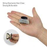 Sparkling Small Hair Claws, Hair Clamps, A Set of 6pcs