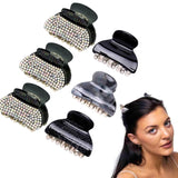 Sparkling Small Hair Claws, Hair Clamps, A Set of 6pcs