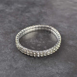 Close up of Sparkling Stone Cuff diamond ring on table