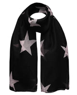 Retro star oversized scarf with star print