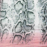 Snakeskin pattern fabric in pink gradient on Super Soft Snake Skin Animal Ombre Snood