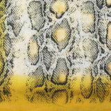 Snakeskin pattern neck scarf in yellow and gray, perfect oversized snood accessory