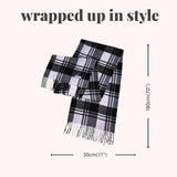 Tartan Winter Scarf – Soft & Warm with Cashmere Feel for Men & Women - Scarves