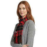 Tartan Winter Scarf – Soft & Warm with Cashmere Feel for Men & Women - Red - Scarves