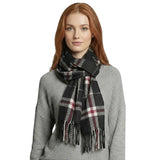 Tartan Winter Scarf – Soft & Warm with Cashmere Feel for Men & Women - Black - Scarves