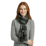 Tartan Winter Scarf – Soft & Warm with Cashmere Feel for Men & Women - Dark Grey - Scarves