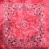 Red tie dye paisley bandana in 100% cotton