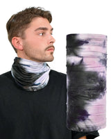 Man holding large roll of tie dye for Tie Dye Versatile Neck Gaiter