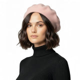 Timeless French Wool Beret in Elegant Colours - Baby Pink - Hats