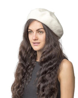 Elegant French Wool Beret in Black and White