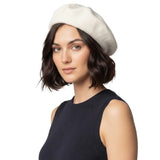 Timeless French Wool Beret in Elegant Colours - Cream - Hats
