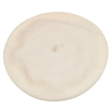 White French wool beret with round shape