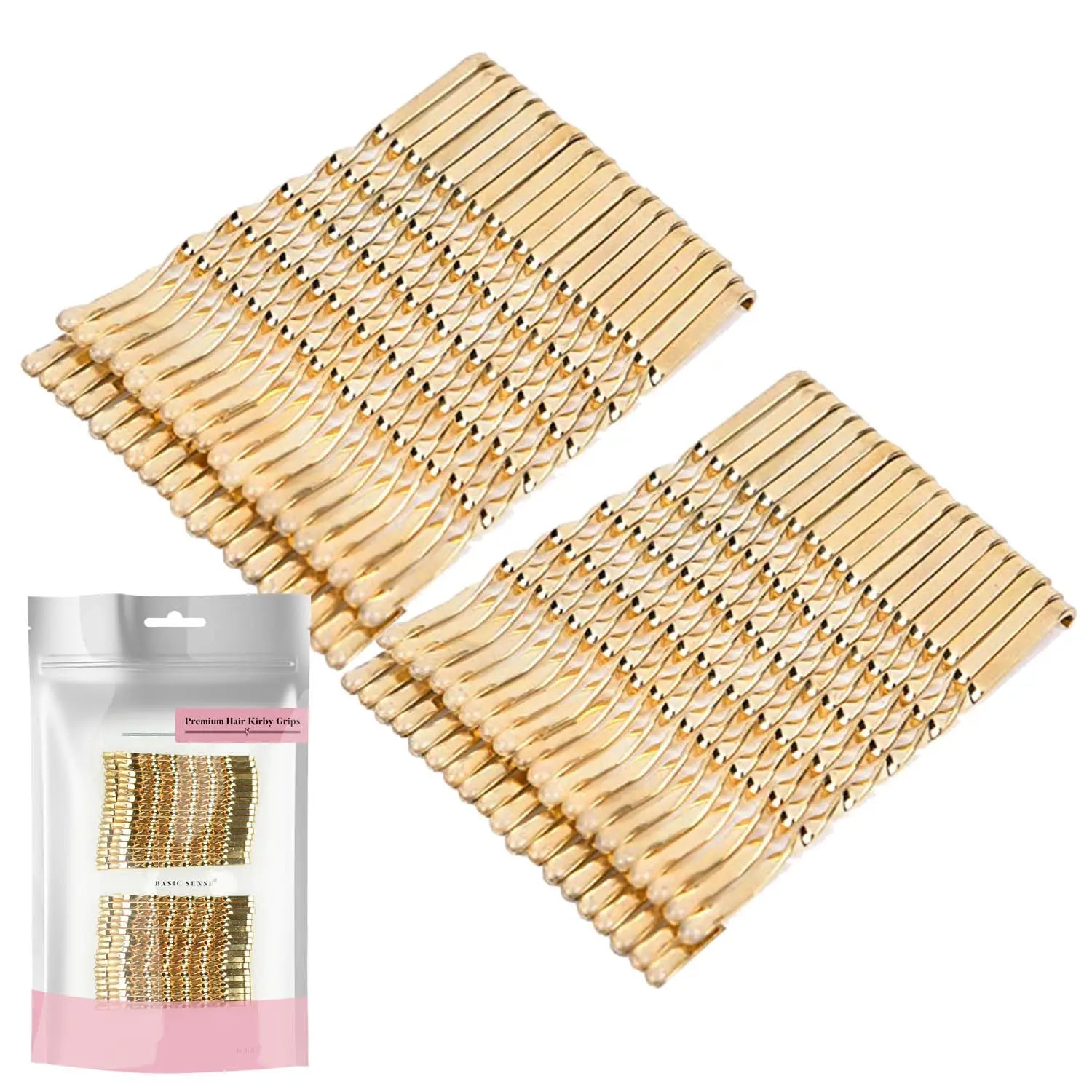 Twisted Kirby Metal Bobby Hair Grips - 36pcs with straws and sticks.