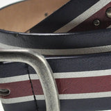 Union Jack Antique-Effect PU Leather Belt with Flag Pattern