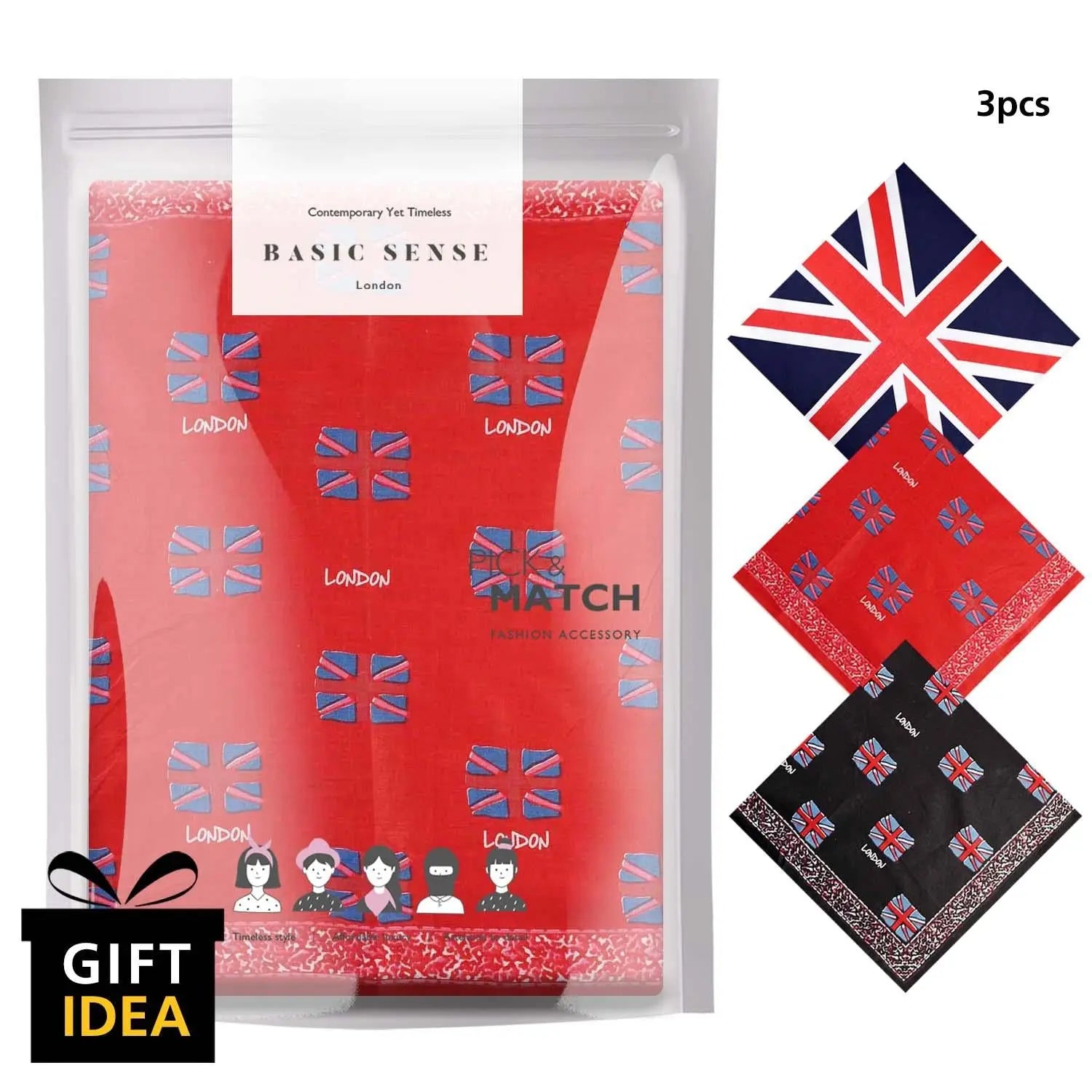 Union Jack Flag Gift Bag and Bandana Variety