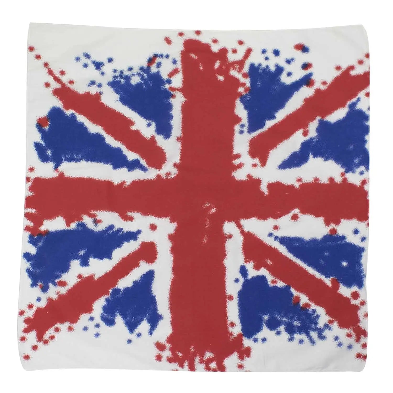 Union Jack Print Bandana - British flag with paint speckles